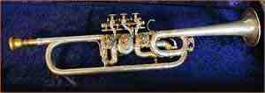 Adolph Sherbaum's famous silver 3 rotary valve trumpet