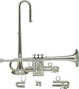 Schilke Eb/D Trumpet Silver Plated with removeable tuning bell design and tuning slide kit.